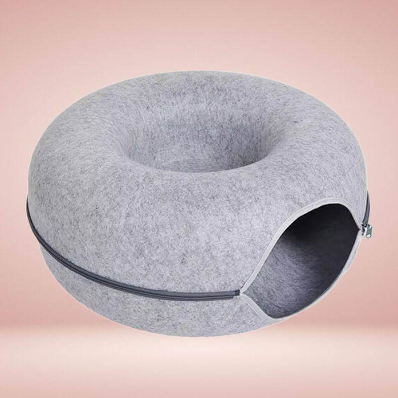 Royallure Interaktiv Donut Kattgrotta & Tunnel Säng för Lek & Mysig Vila Carvallo