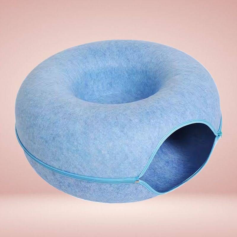 Royallure Interaktiv Donut Kattgrotta & Tunnel Säng för Lek & Mysig Vila Carvallo