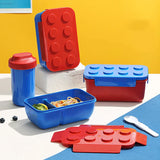 Royallure Byggblock Bento Lunchlåda, Färgglad Förseglad Matbehållare för Barn, Studenter & Utomhus Picknick Carvallo