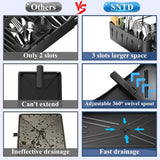 Royallure Stor Diskställ med Avtorkningsbräda Rostfri Diskställ för Kök Carvallo