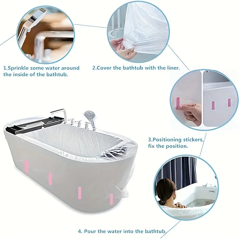 Royallure 10 stycken Engångs Badkar Fodral Påse 102x47 tum för Salong, Hotell & Hemkomfort Carvallo