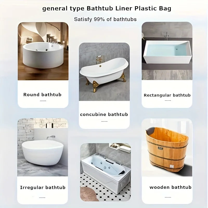 Royallure 10 stycken Engångs Badkar Fodral Påse 102x47 tum för Salong, Hotell & Hemkomfort Carvallo