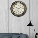 Royallure Vintage Tyst Kvarts Väggklocka – Icke-Tickande Svep, Antik Design Carvallo