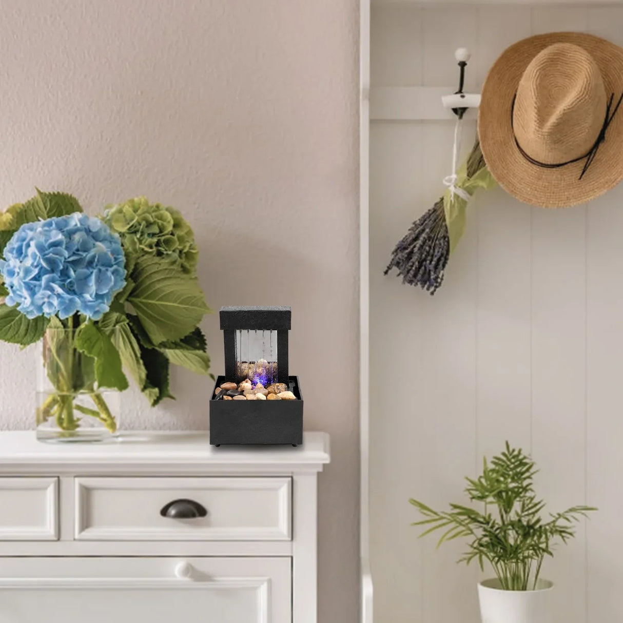 Royallure Bärbar Campingfläkt 20000mAh Uppladdningsbar Skrivbordsfläkt med Ljus & 48H Drift Carvallo