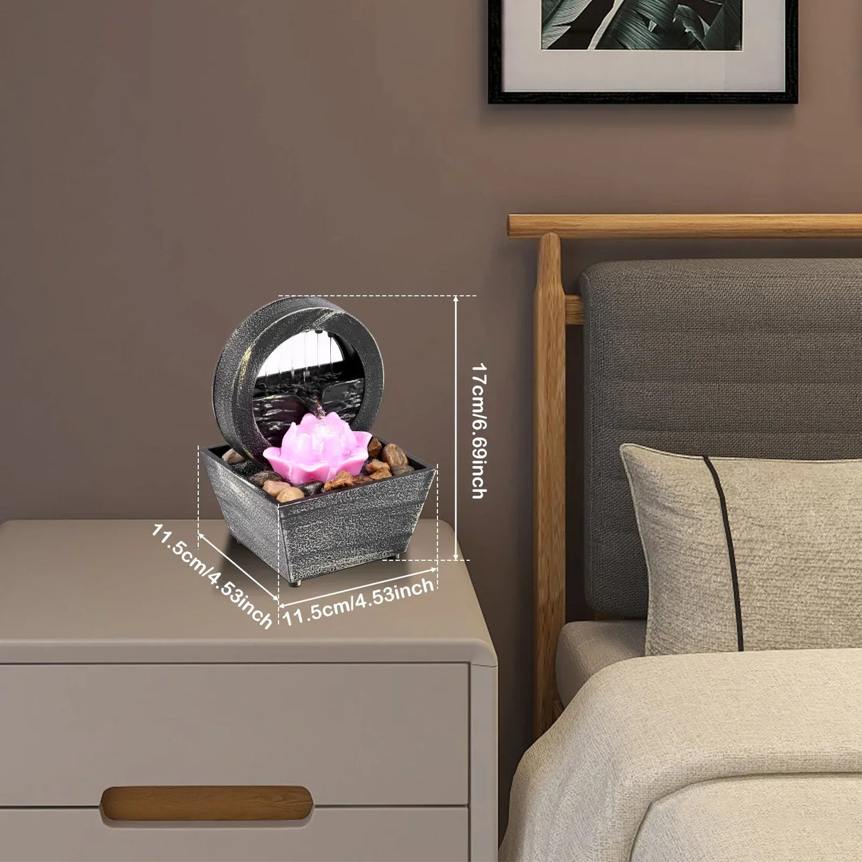 Royallure Bärbar Campingfläkt 20000mAh Uppladdningsbar Skrivbordsfläkt med Ljus & 48H Drift Carvallo