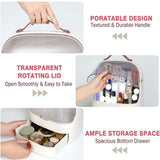 Royallure Makeup Cosmetic Organizer Box – 3-Färg PP Förvaring, 10.6×13” Smyckesorganisatör Carvallo