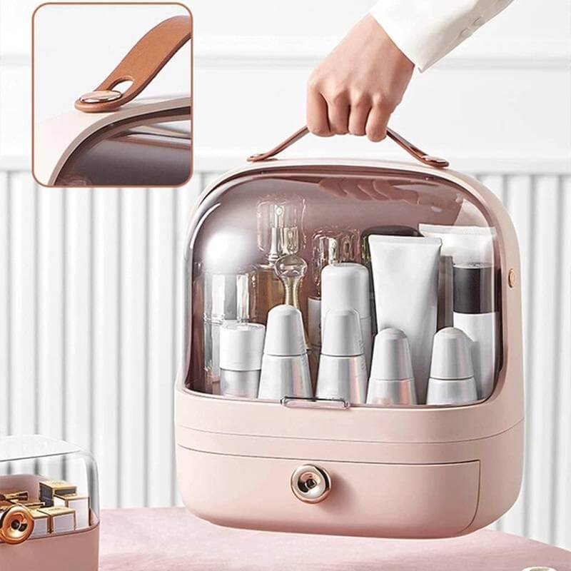 Royallure Makeup Cosmetic Organizer Box – 3-Färg PP Förvaring, 10.6×13” Smyckesorganisatör Carvallo