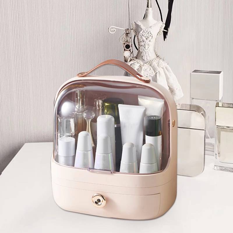 Royallure Makeup Cosmetic Organizer Box – 3-Färg PP Förvaring, 10.6×13” Smyckesorganisatör Carvallo
