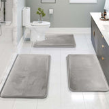 Royallure 3-delad Minnesskum Badrumsmattset – Absorberande, Halkfri & Tvättbar Carvallo