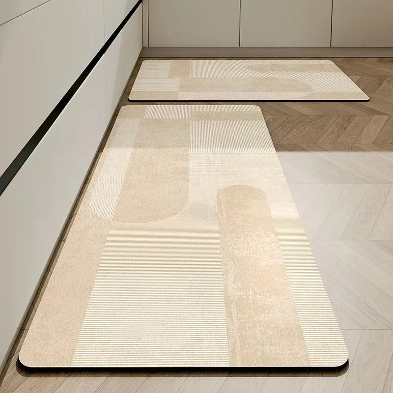 Royallure Diatomaceous Earth Kök Golvmatta Halkfri Absorberande Torkbar Matta Carvallo