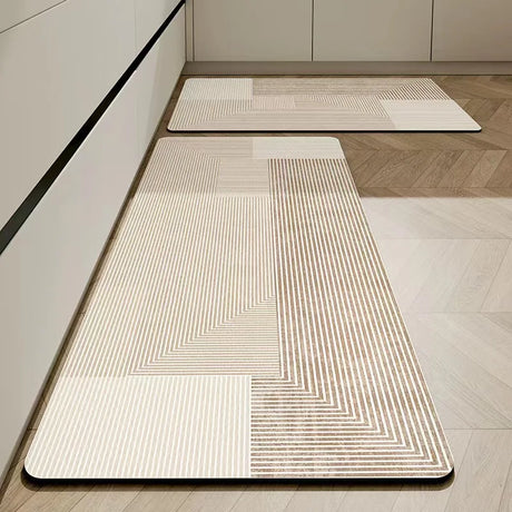 Royallure Diatomaceous Earth Kök Golvmatta Halkfri Absorberande Torkbar Matta Carvallo