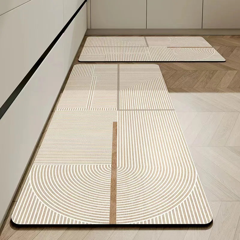 Royallure Diatomaceous Earth Kök Golvmatta Halkfri Absorberande Torkbar Matta Carvallo