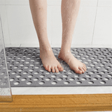 Royallure rektangulär PVC halkskydds-duschmatta – avloppshål badsäkerhet, hållbart grepp Carvallo