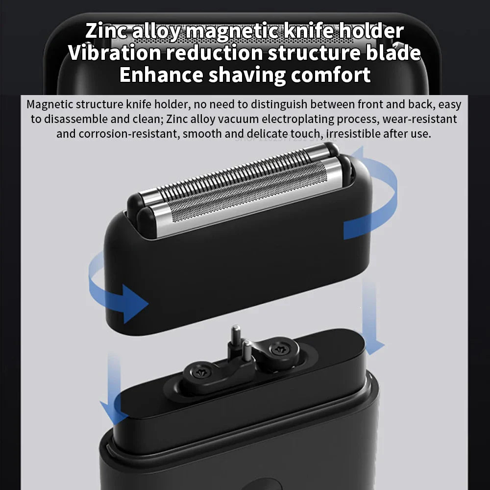 Royallure Elektrisk Rakapparat Dubbel Blad med Hög Hastighet Motor, IPX7 Vattentålig Rakkniv Carvallo