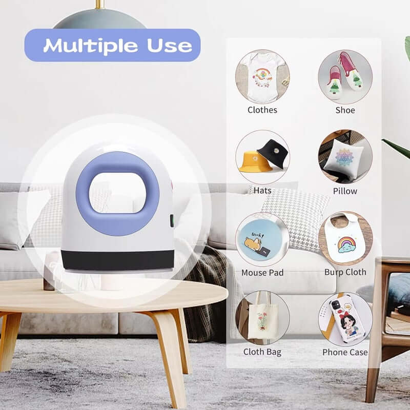 Royallure Bärbar Mini Värmepressmaskin – 85 W Kompakt Hantverkspress för Tröjor & DIY Gåvor Carvallo