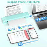 Royallure Pocket Thermal Printer – Kompakt bläckfri, Bluetooth Skriv ut var som helst Carvallo