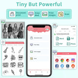 Royallure Pocket Thermal Printer – Kompakt bläckfri, Bluetooth Skriv ut var som helst Carvallo