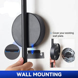 Royallure 2-Pack Uppladdningsbar LED Vägglampa med Fjärrkontroll, Dimbar 50–80cm Carvallo