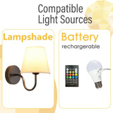 Royallure Retro Uppladdningsbar Vägglampa med RGB-lampa, Trådlös LED-belysning Carvallo