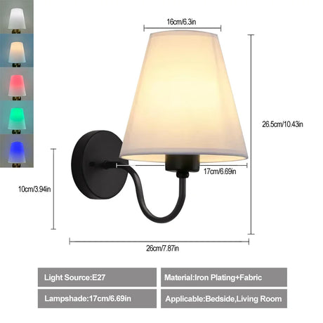 Royallure Retro Uppladdningsbar Vägglampa med RGB-lampa, Trådlös LED-belysning Carvallo