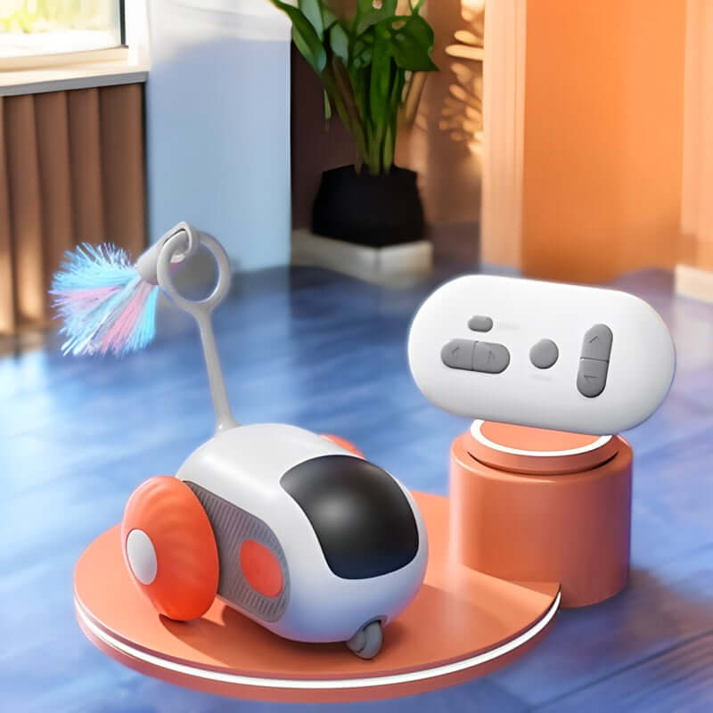 Royallure Smart Interaktiv Kattleksak med Fjärrkontroll – USB-C, 8-Timmars Spel, Hinderundvikelse Carvallo