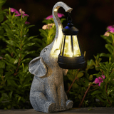 Royallure Elephant Glow Solcells Trädgårdslampa – Resin, Auto-On Varm Atmosfäriskt Ljus Carvallo