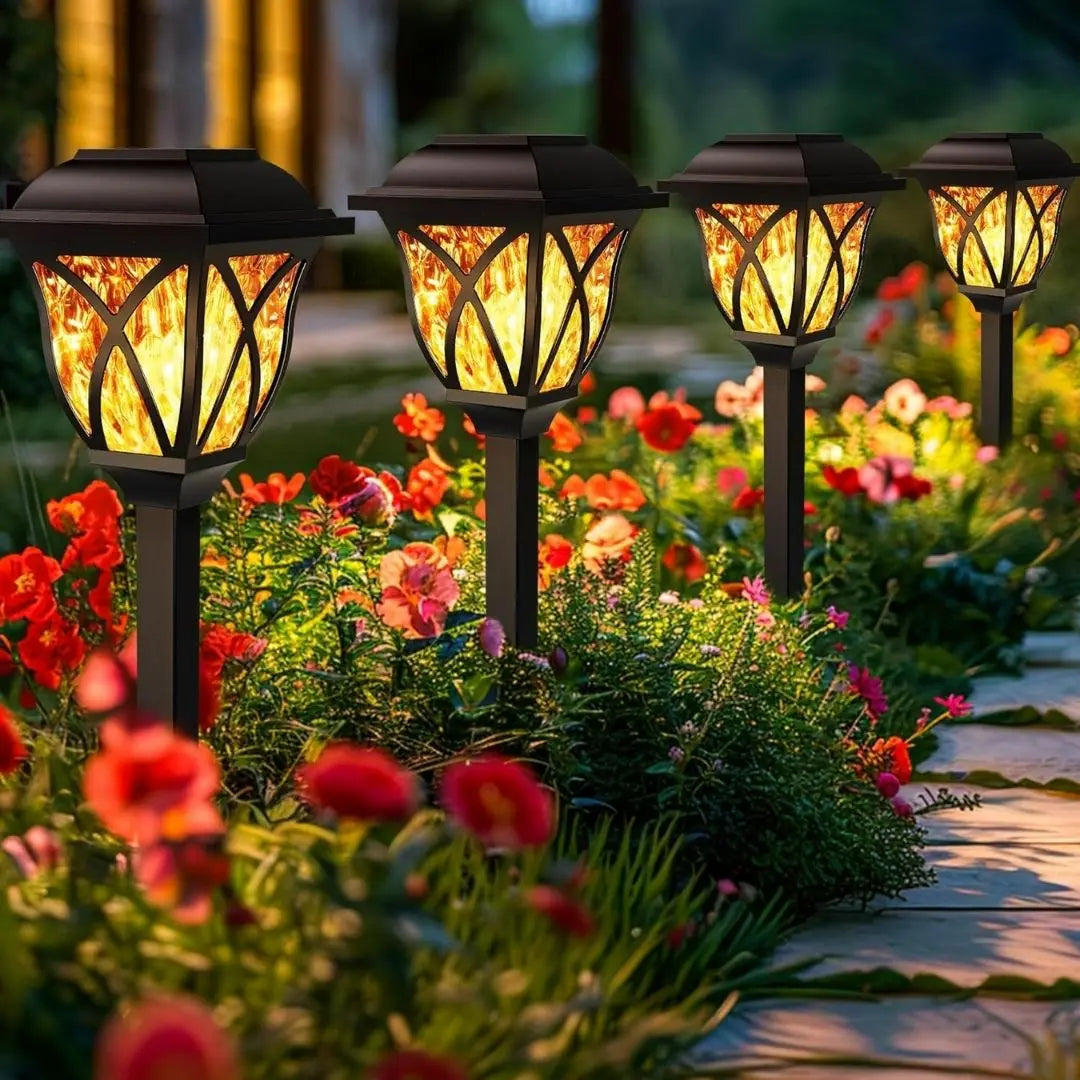 Royallure Solar Trädgårdslampor – Vattentät LED, Automatisk På/Av, Skymning-till-Dag Grytor Carvallo