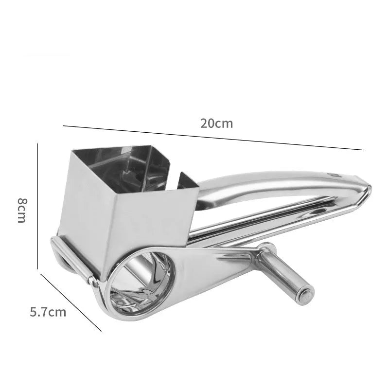 Royallure Rostfritt Stål Ost Rive med 3 Utbytbara Blad — Ergonomisk Köks Gadget Carvallo