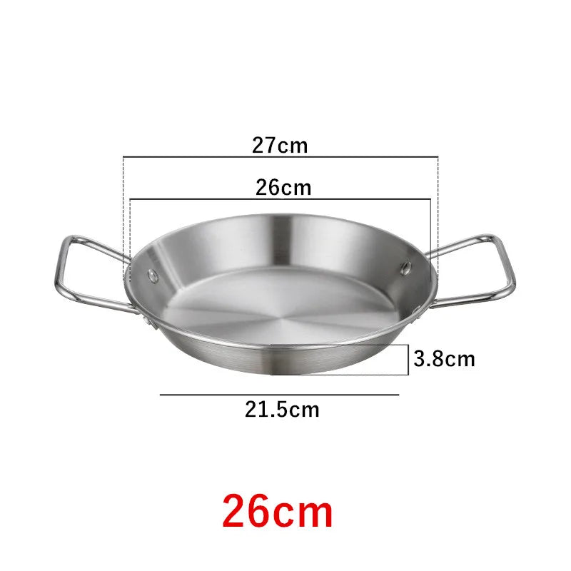 Royallure Rostfritt Stålkokkärl och Stekpanna med Dubbel Handtag Kökstallrik Carvallo