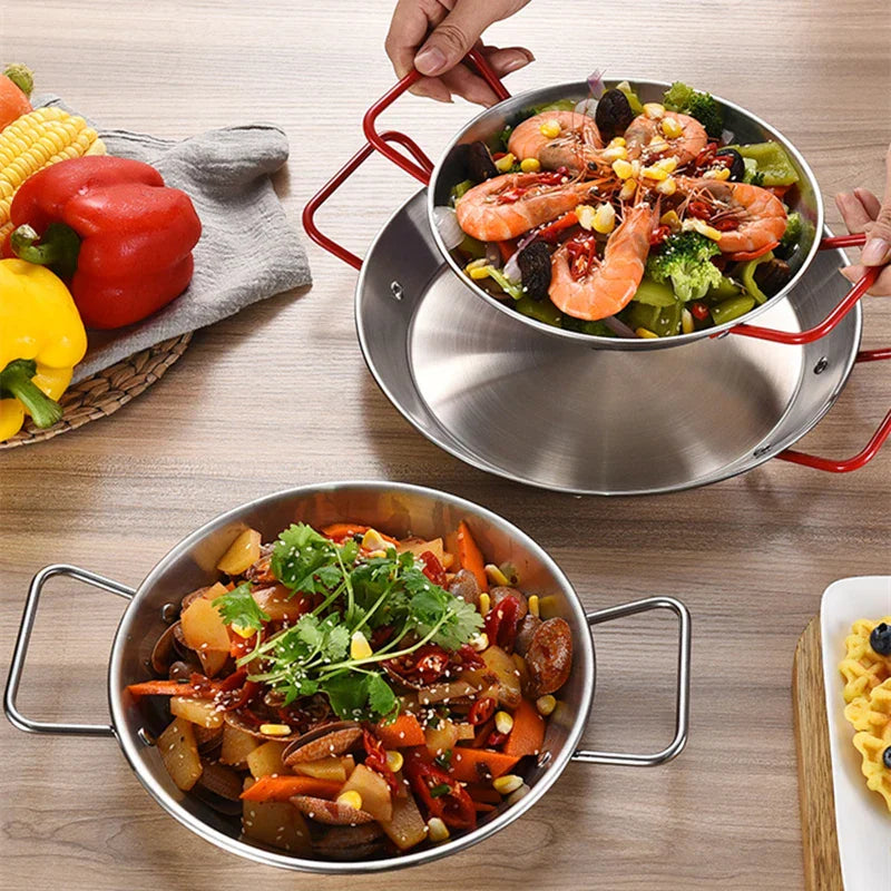 Royallure Rostfritt Stålkokkärl och Stekpanna med Dubbel Handtag Kökstallrik Carvallo