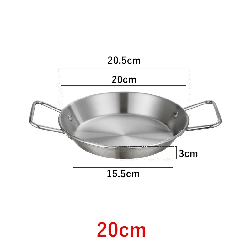 Royallure Rostfritt Stålkokkärl och Stekpanna med Dubbel Handtag Kökstallrik Carvallo