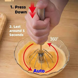 Royallure Rostfritt Stål Halvautomatisk Visp Blender 10/12/14 tum Ägg & Mjölk Skummare Carvallo