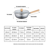 Royallure 430 Rostfritt Stål Japansk Snögryta med Trähandtag för Matlagning Carvallo