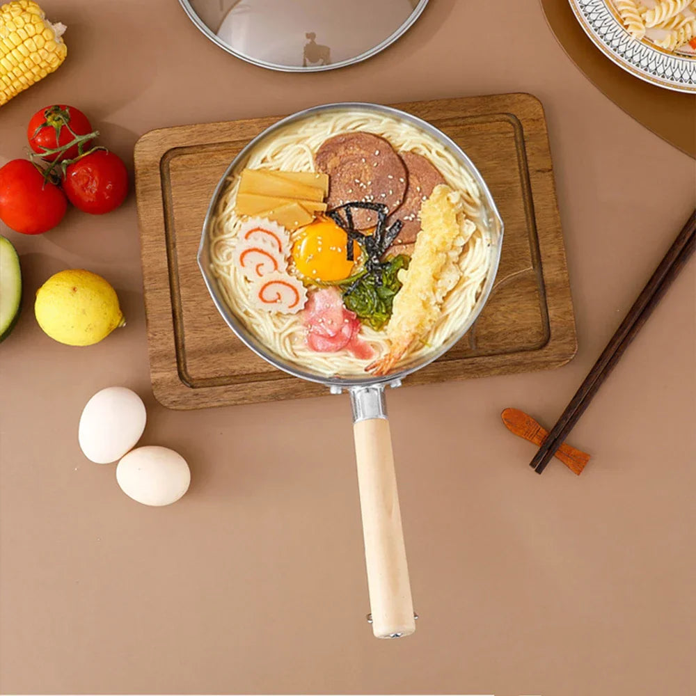 Royallure 430 Rostfritt Stål Japansk Snögryta med Trähandtag för Matlagning Carvallo