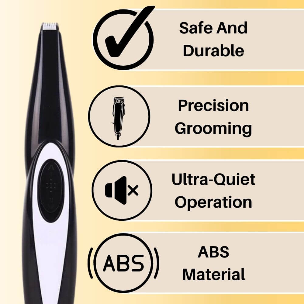 Royallure Ultra-Tyst Husdjursklippare med Säkerhetsblad – Precisionsvårdsverktyg för Stressfri Husdjursvård Carvallo