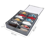 Royallure Under-Bed Skoväskor (2-Pack) – Dragkedjestängning, Rymmer 24 Par, Platsbesparande Carvallo