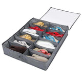 Royallure Under-Bed Skoväskor (2-Pack) – Dragkedjestängning, Rymmer 24 Par, Platsbesparande Carvallo