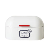 Royallure Vintage-Style Galvanized Iron Bread Box with Hinged Lid – Retro Bänkdisk Organisator Carvallo