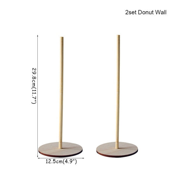 Royallure Trä Donut Ställ och Hållare för Att Visa Donuts, Muffins och Desserter Carvallo