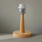 Royallure Trä Bordslampa Bas med E27 Fäste & På/Av Switch för Hemljus Carvallo