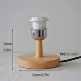 Royallure Trä Bordslampa Bas med E27 Fäste & På/Av Switch för Hemljus Carvallo