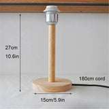 Royallure Trä Bordslampa Bas med E27 Fäste & På/Av Switch för Hemljus Carvallo