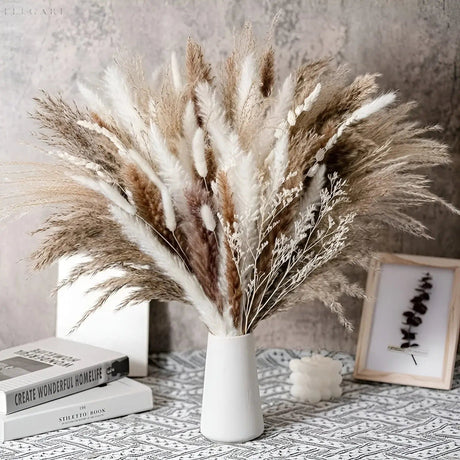 RusticPampas Dekor - Naturlig Fluffig Pampasgräs Boho Hem Blomsterarrangemang Carvallo