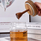 Honungsburk i vintagestil – rustik förvaring i glas med trälock MILA Sverige