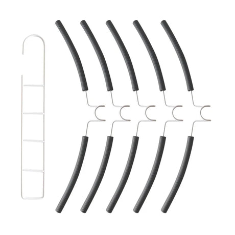 Carvallo multifunktionell klädhängare med 5 nivåer | Platsbesparande & avtagbar | För jackor, tröjor & byxor | Extra stabil konstruktion Carvallo