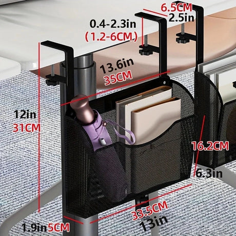 Carvallo-låda Clampix | För fastsättning utan borrning | Sidoskåp i metall | 2 storlekar | För kontor & hemma kontor Carvallo
