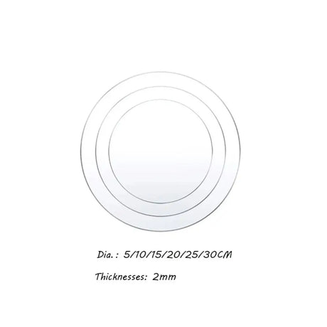 Carvallo Akryl Tårtspade | Transparent & Stabil | 2 mm Tjocklek | För Tårnpresentation & Transport Carvallo