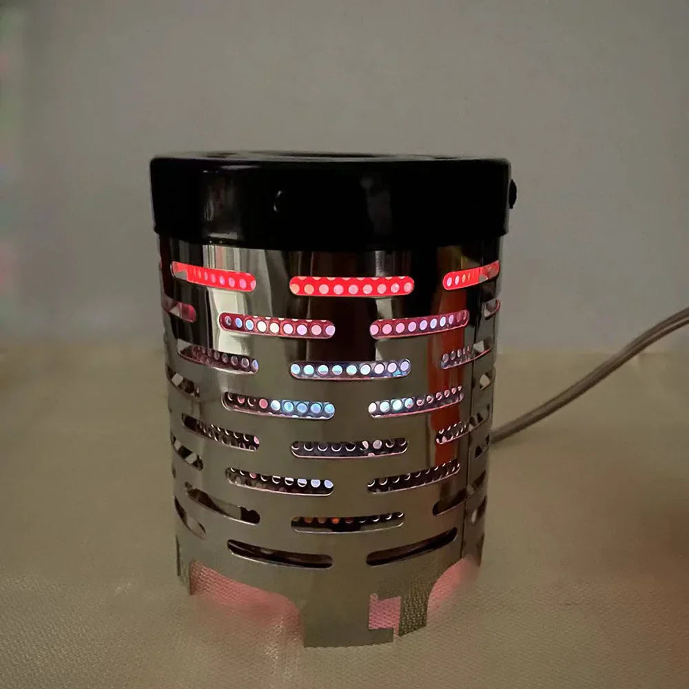 Carvallo Bärbar Mini-Gassvärmare för camping | Robust värmeskydd av rostfritt stål | Utomhussvärmarhuvud för gasolkök 14 × 12 cm Carvallo