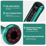 Elektrisk cup-massager – vakuum-sug gua sha med infraröd värme för anti-cellulit och kroppsnedskärningsterapi Carvallo