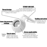 Carvallo Flask-öppnare Tilluft | 3 stycken | Stående & Läcksäker | För schampo, lotion & hushållsflaskor Carvallo